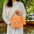 Crochet purse Peach | Hand carry