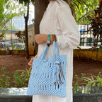 Macrame Handbag Ice Blue