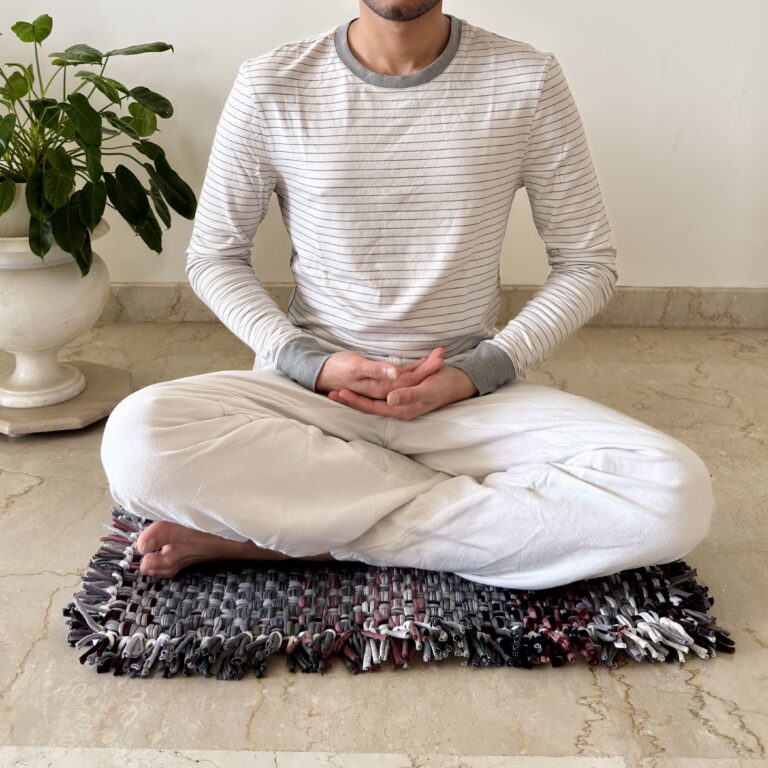 Image of Bathroom Mat / Door Mat / Meditation Mat | Old Rose, Grey, Burgundy, Silver Grey, Navy