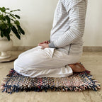 Bathroom Mat / Door Mat / Meditation Mat | Pink, Denim Blue, Brown, Beige, Navy, Off White