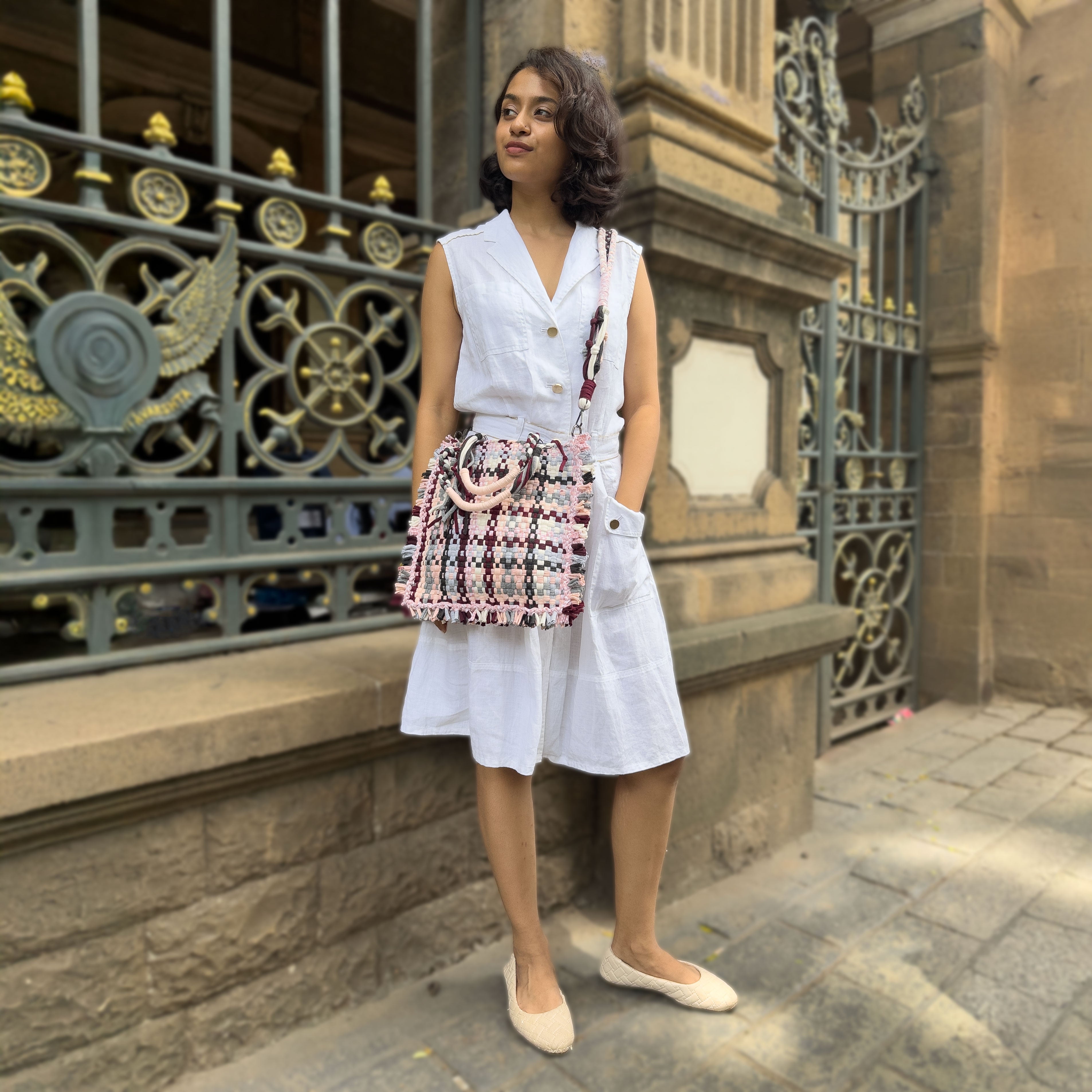 Image of Small Satchels | Burgundy, Powder Pink, White, Grey, Charcoal