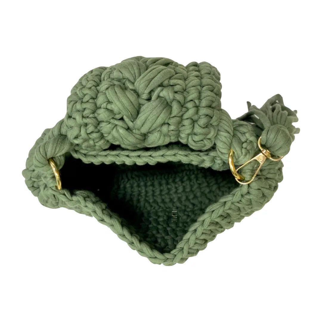 Image of Crochet purse Khaki | Hand carry