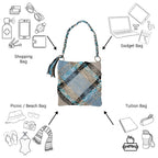 Shoulder Tote Bags Blue Off White Black Color Premium Collection | Shoulder carry