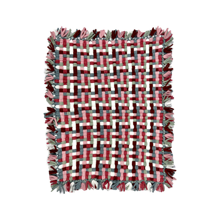 Image of Bathroom Mat / Door Mat / Meditation Mat | Pink, Green, Brown, White