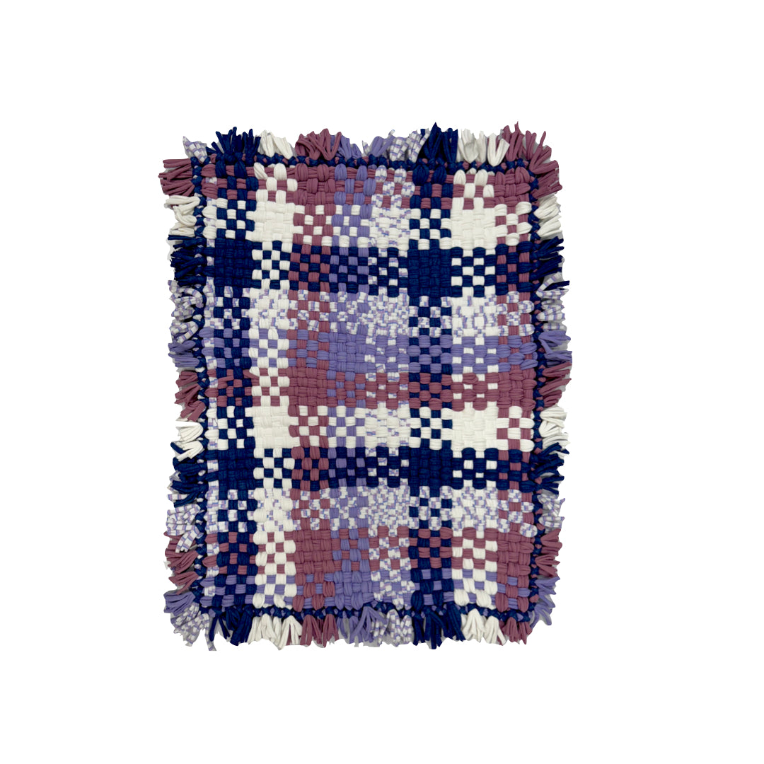 Image of Bathroom Mat / Door Mat / Meditation Mat | Purple, White, Navy