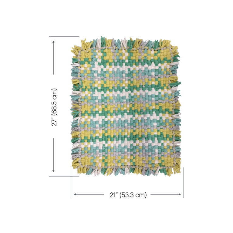 Image of Bathroom Mat / Door Mat / Meditation Mat | Yellow, Green, Grey, White