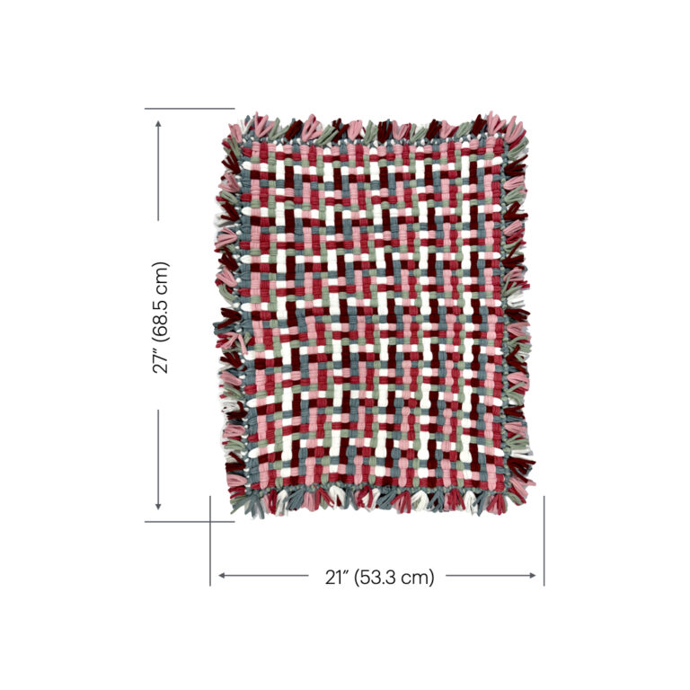 Image of Bathroom Mat / Door Mat / Meditation Mat | Pink, Green, Brown, White