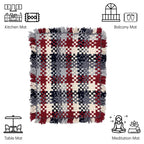 Bathroom Mat / Door Mat / Meditation Mat | Red, White, Grey, Black