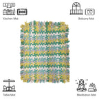 Bathroom Mat / Door Mat / Meditation Mat | Yellow, Green, Grey, White