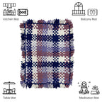 Bathroom Mat / Door Mat / Meditation Mat | Purple, White, Navy
