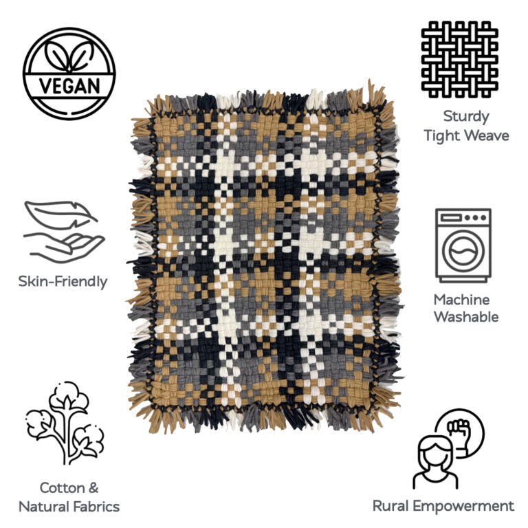 Image of Bathroom Mat / Door Mat / Meditation Mat | Brown, Grey, Black, White