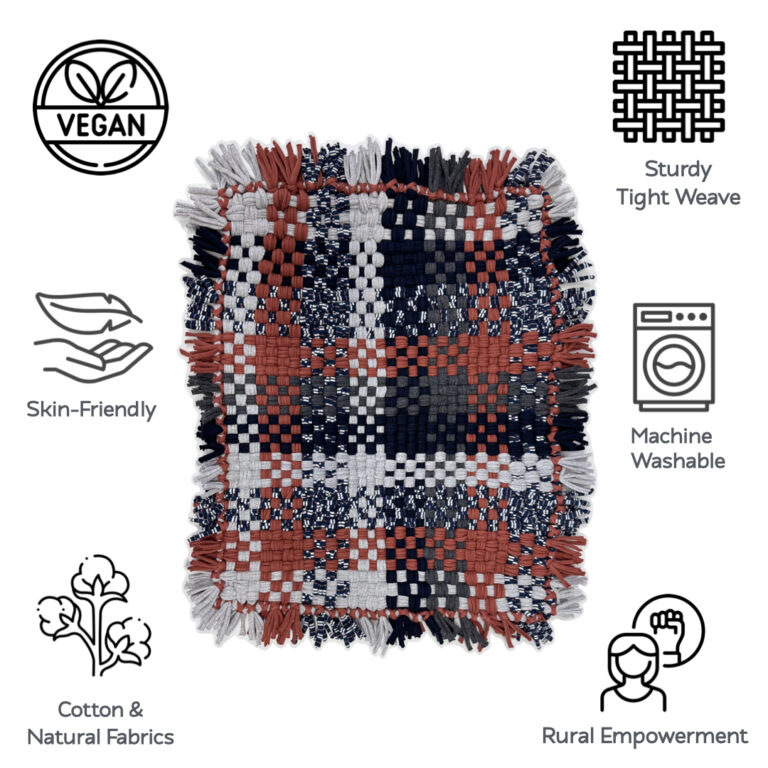 Image of Bathroom Mat / Door Mat / Meditation Mat | Brown, Grey, Navy, Charcoal