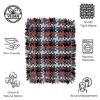 Bathroom Mat / Door Mat / Meditation Mat | Navy Grey, Brown