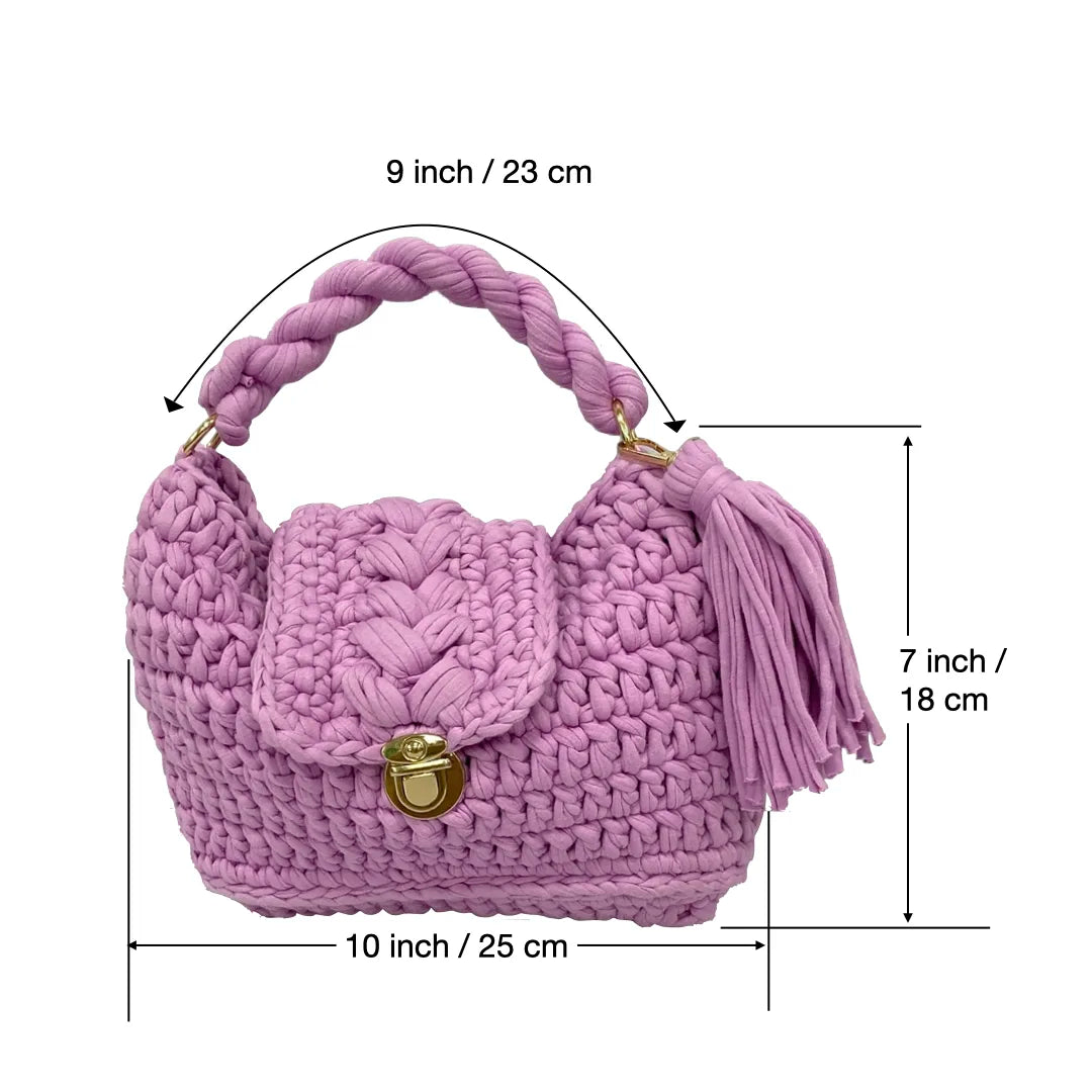 Image of Crochet purse Mauve | Hand carry