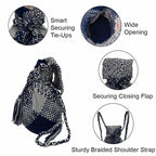 Backpack Navy Grey Color Premium Collection | Shoulder carry