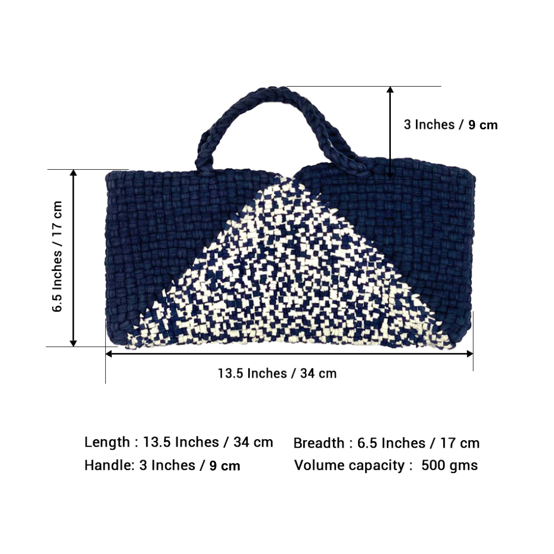 Image of Planter bag | Size: small | Navy Blue, White