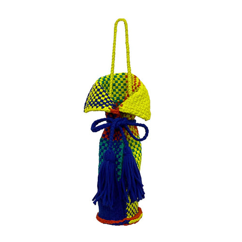 Beverage Bottle Bag Neon Yellow Electric Blue Red