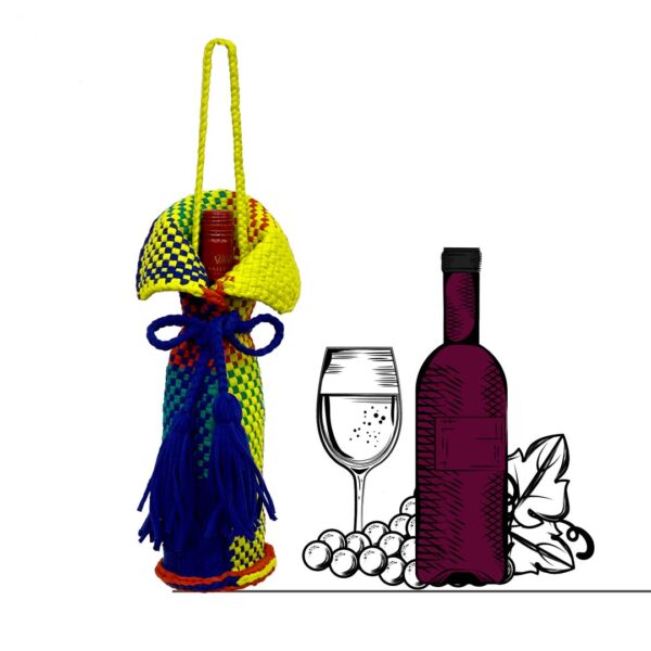 Image of Beverage Bottle Bag Neon Yellow Electric Blue Red