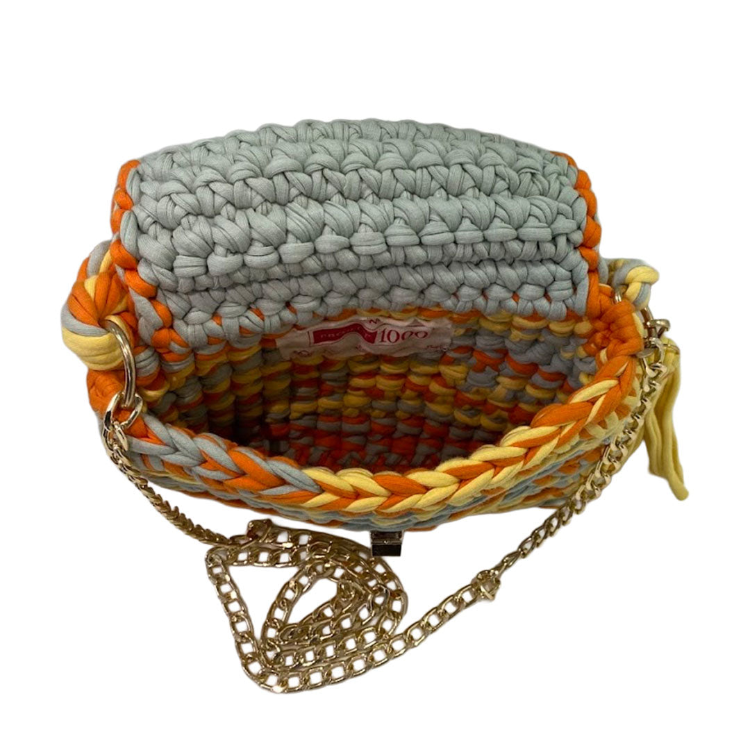 Image of Crochet Purse | Sage-Yellow-Orange / Hand or Shoulder Carry