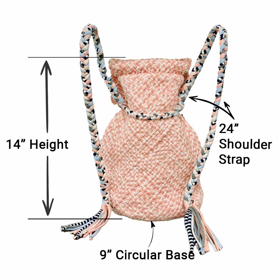 Image of Backpack Light Pink Color Premium Collection | Shoulder carry