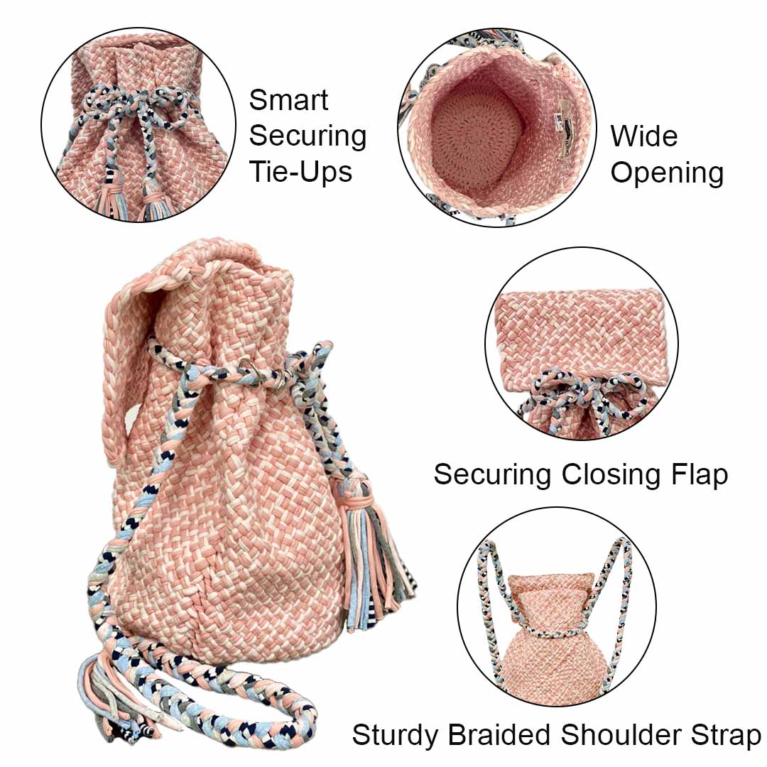 Image of Backpack Light Pink Color Premium Collection | Shoulder carry