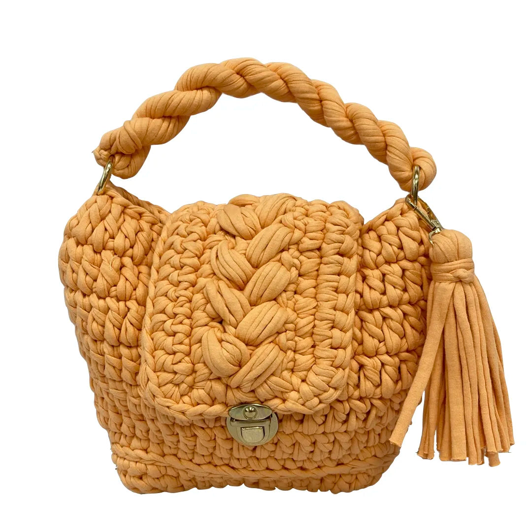 Image of Crochet purse Peach | Hand carry
