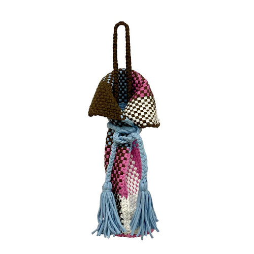Beverage Bottle Bag Coffee, Off White, Pink