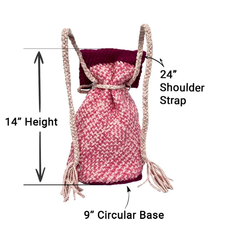 Image of Backpack Pink Fuscia Coral Salmon | Shoulder carry