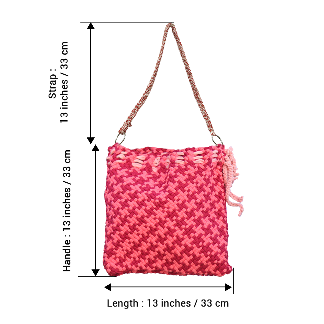 Image of Shoulder Tote Bags Pink Fuscia Coral Salmon Shoulder carry