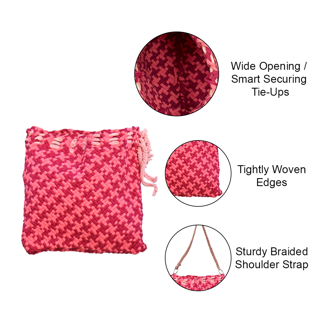 Image of Shoulder Tote Bags Pink Fuscia Coral Salmon Shoulder carry