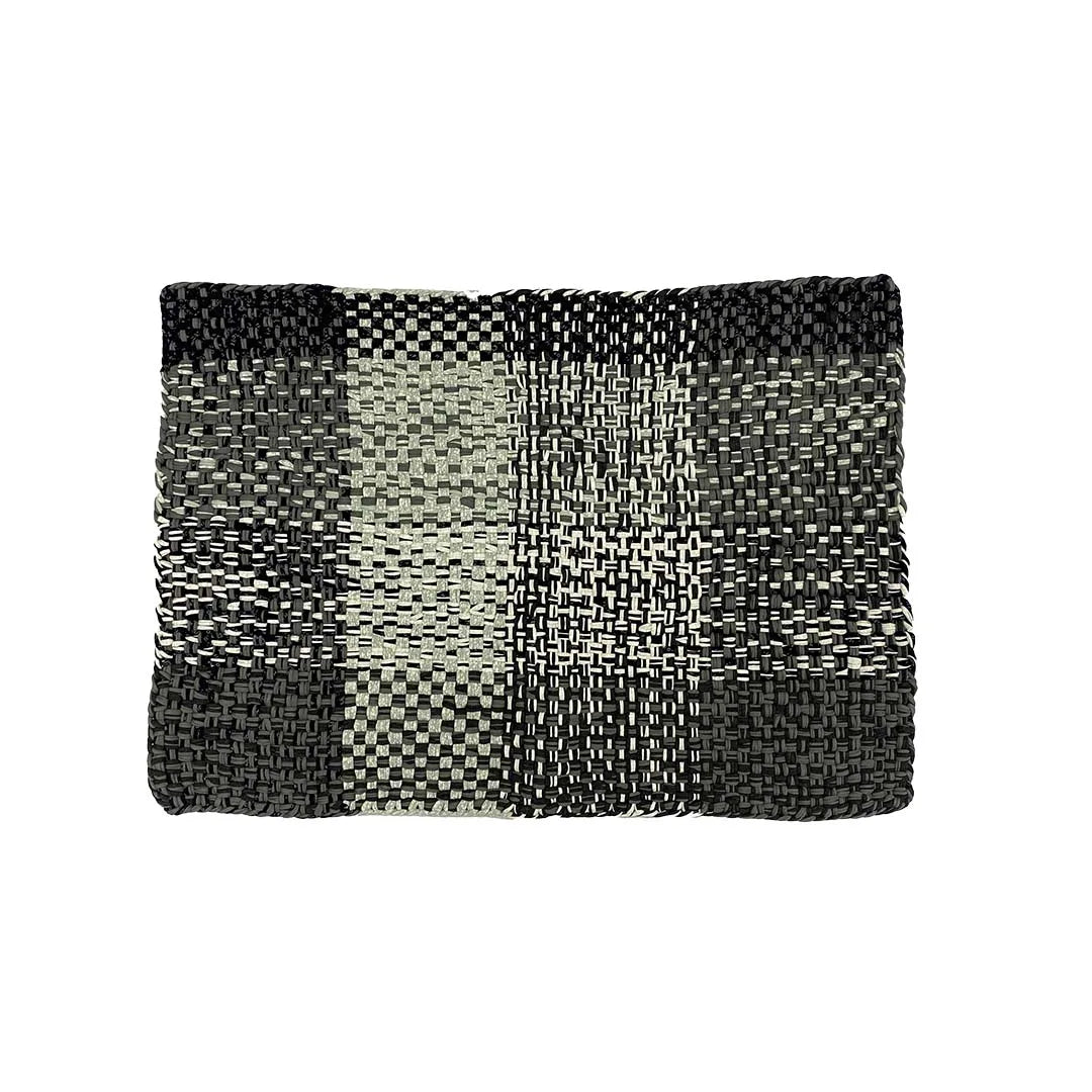 Image of Braided Edged Floor Rug / Throw | Charcoal, Grey, Silver, Grey