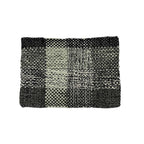 Braided Edged Floor Rug / Throw | Charcoal, Grey, Silver, Grey