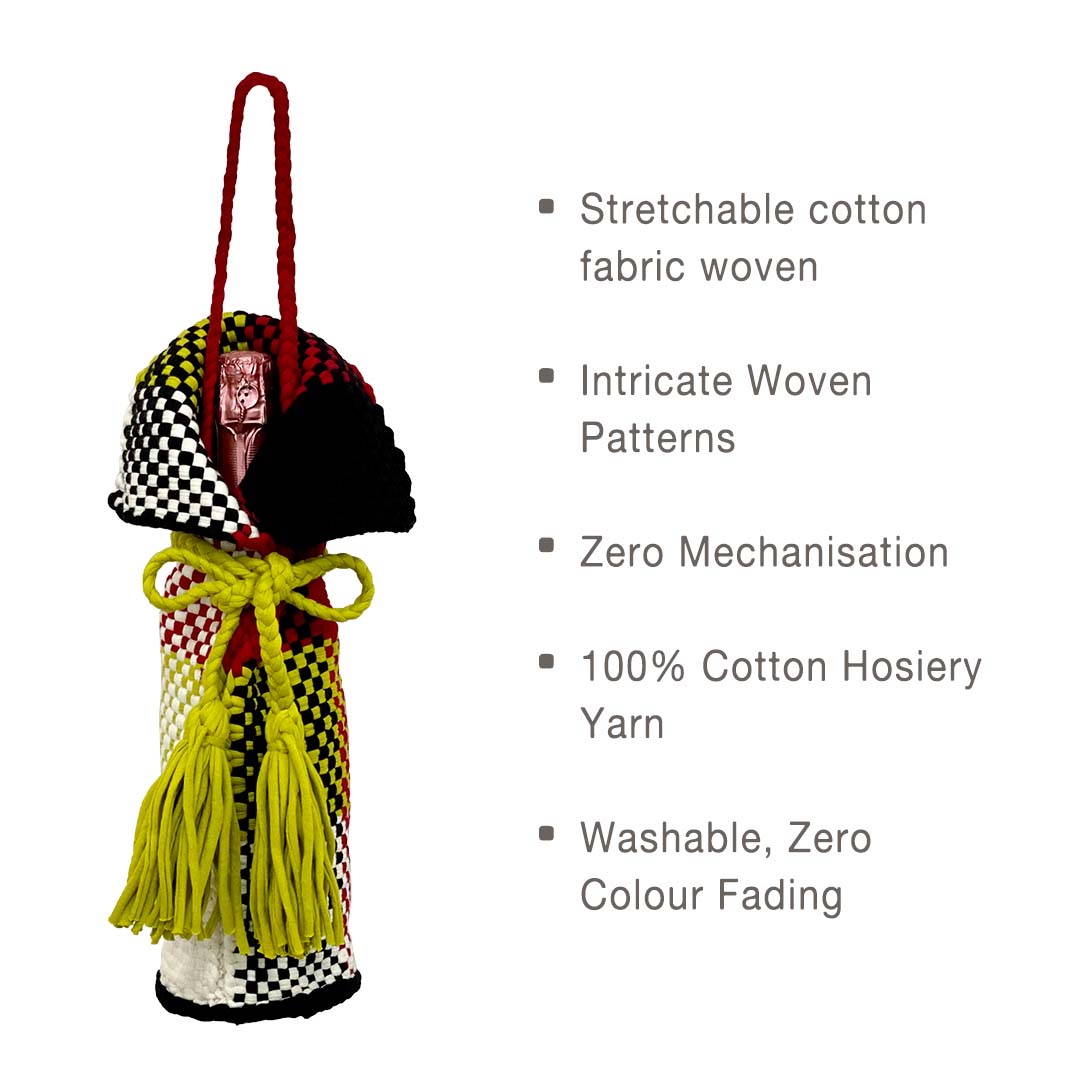 Image of Beverage Bottle Bag Black, Lime White, Red
