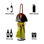 Beverage Bottle Bag Black, Lime White, Red