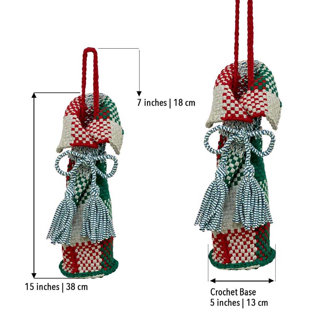 Image of Beverage Bottle Bag Green, Grey, Red
