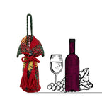 Beverage Bottle Bag Red, Green, Yellow