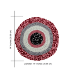 Set of 6 Round Crochet Placemats / Dining Mats Old rose, Grey, Burgundy, Silver grey, Navy