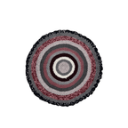 Round Crochet Floor Rug Old rose, Grey, Burgundy, Silver grey, Navy