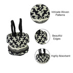 Round Roll-up Basket Charcoal Grey Silver Grey Premium