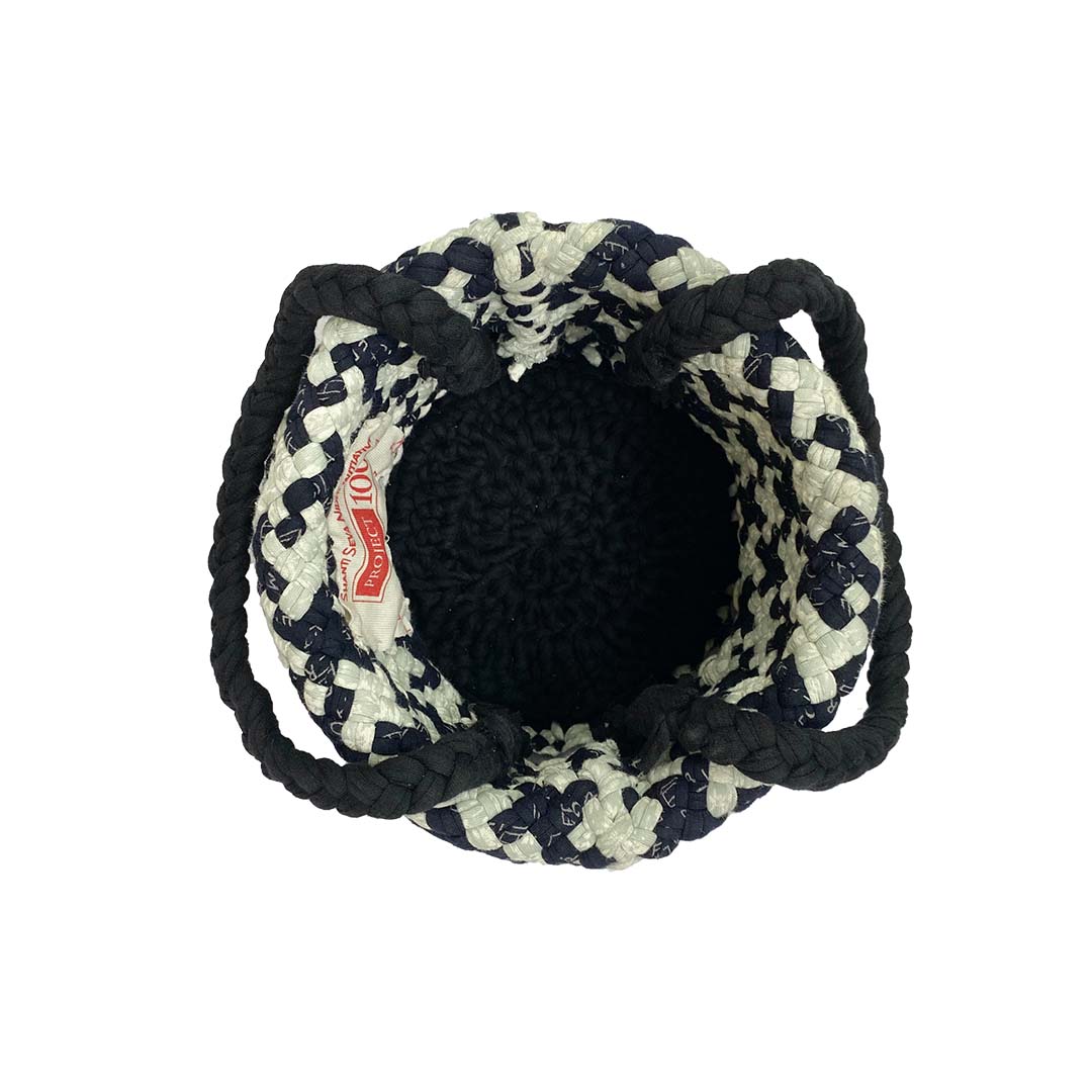 Image of Round Roll-up Basket Charcoal Grey Silver Grey Premium