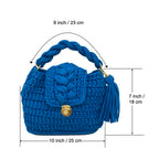 Crochet purse Royal Blue | Hand carry