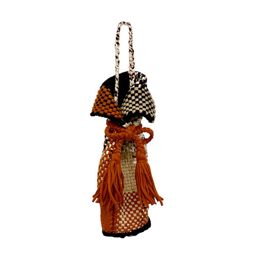 Beverage Bottle Bag Beige, Black, Rust