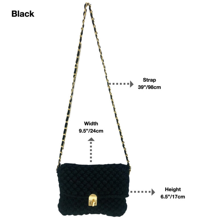 Image of Macrame Sling | Black | Shoulder Sling or Cross body