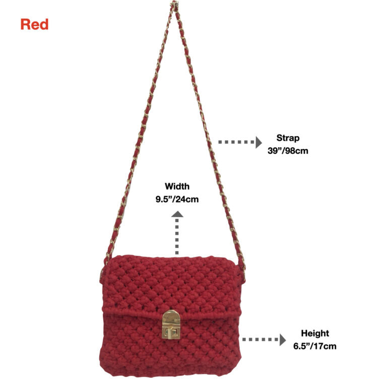 Image of Macrame Sling | Red | Shoulder Sling or Cross body