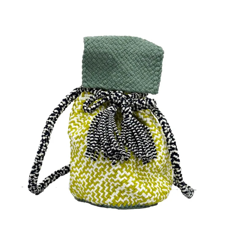Image of Backpack Sage Olive Black White Color | Shoulder carry