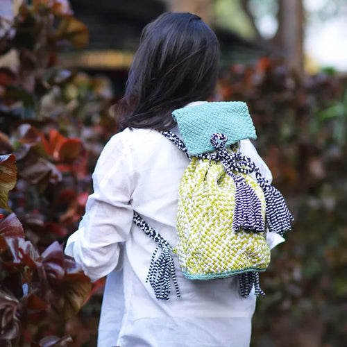 Backpack Sage Olive Black White Color | Shoulder carry
