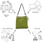 Shoulder Tote Bags Sage Olive black White Shoulder carry