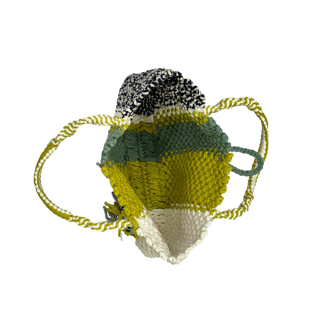 Image of Macrame Tote-Medium | Sage, Olive, Black, White