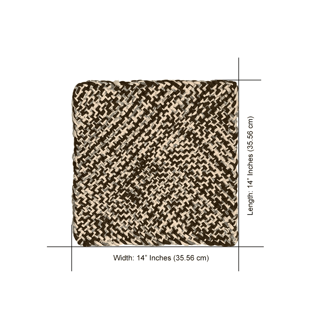 Image of Set of 6 Hand-Woven Square Placemats / Dining Mats Pink, Denim blue, Brown, Beige, Navy, Off white