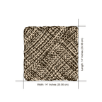 Set of 6 Hand-Woven Square Placemats / Dining Mats Pink, Denim blue, Brown, Beige, Navy, Off white